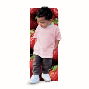 camiseta Infantil oversized rosa claro - Pé de Limão